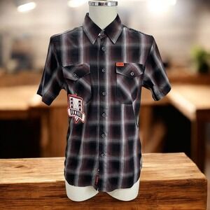 Dixxon Guerrero Short Sleeve Plaid Shirt XS Streetwear Summer Workwear Casual